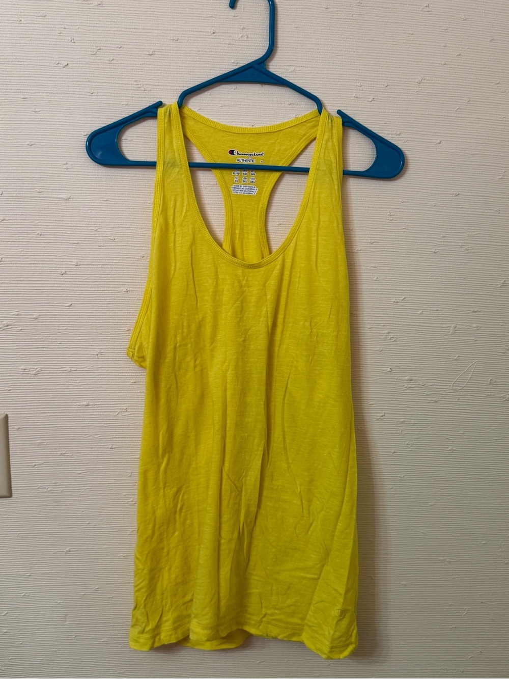 Champion Bright Yellow Racerback Tank Top